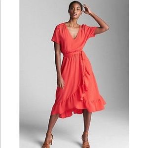Gap Red Ruffle Dress